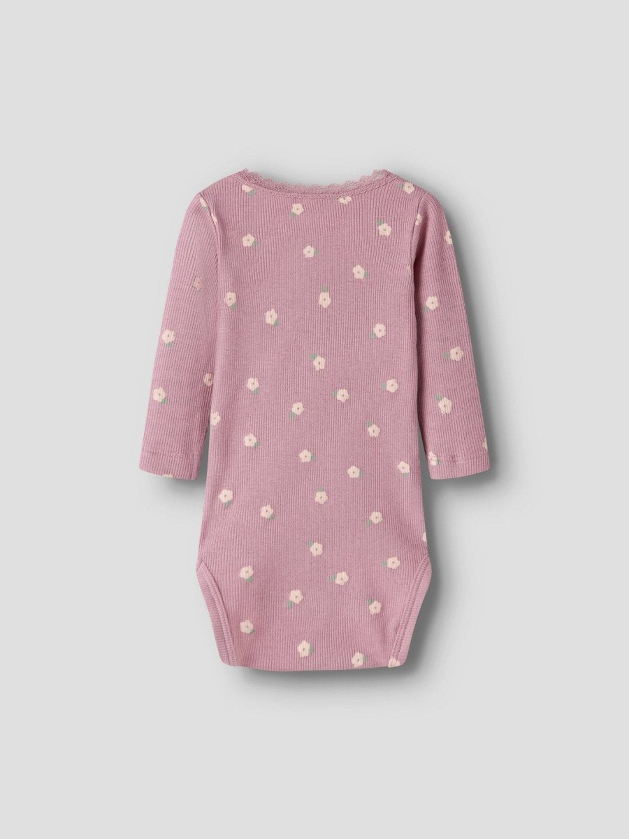 name it baby LAUREL LS Body - Lilas | Torgunns Barneklær AS