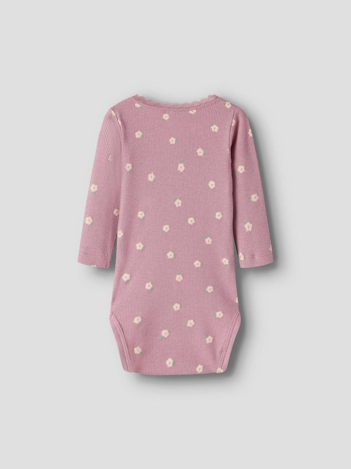 name it baby LAUREL LS Body - Lilas | Torgunns Barneklær AS