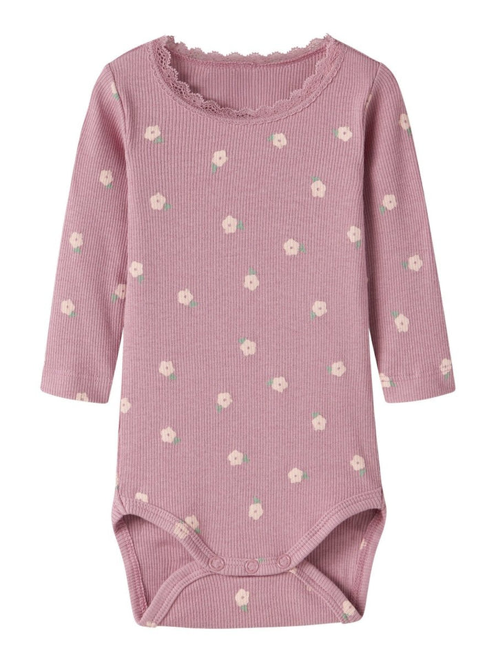 name it baby LAUREL LS Body - Lilas | Torgunns Barneklær AS