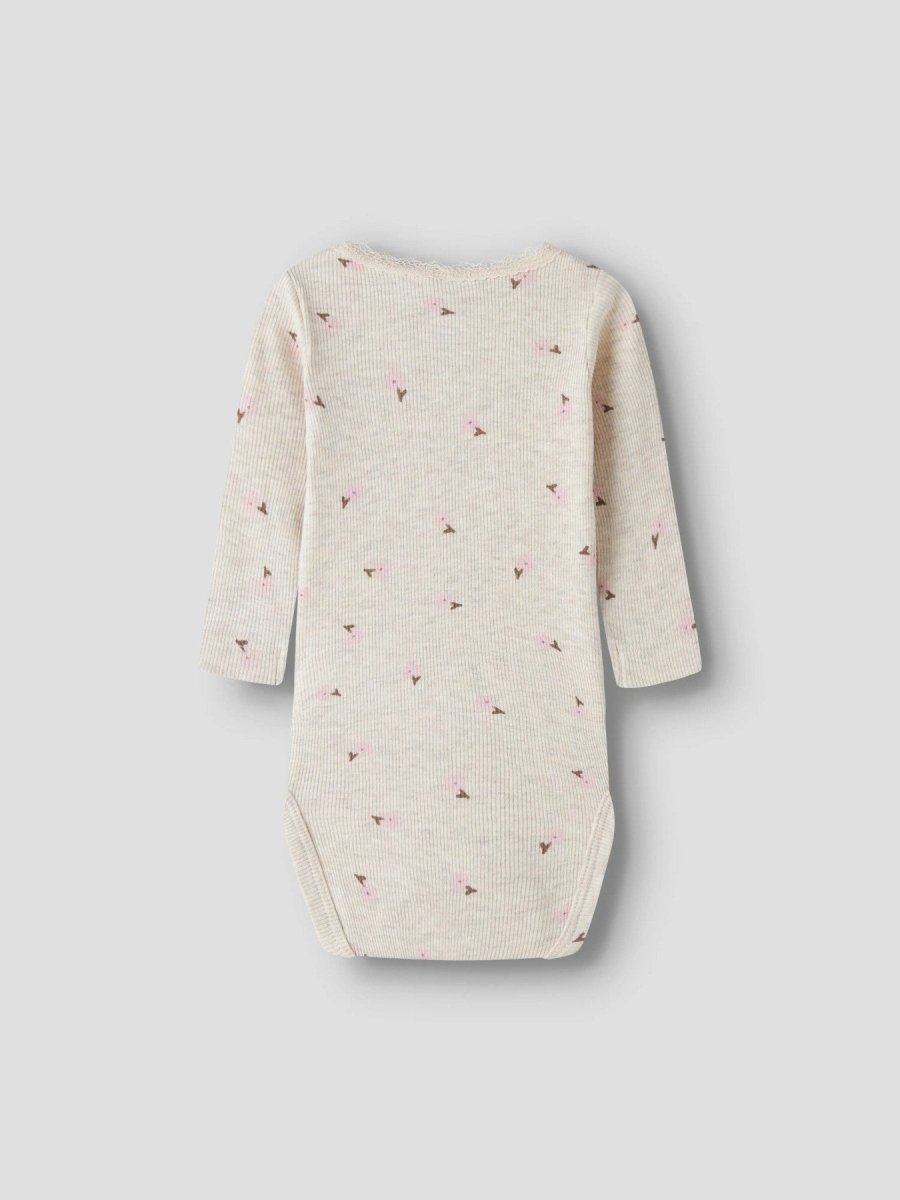 name it baby LAUREL LS Body – Peyote Melange | Torgunns Barneklær AS