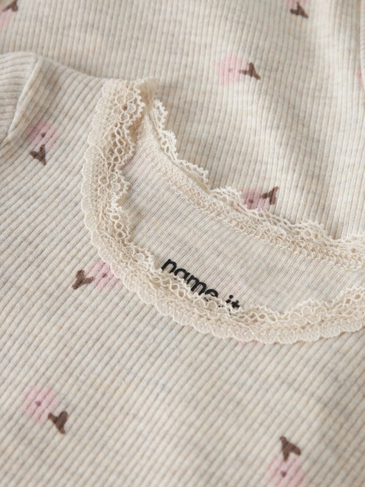 name it baby LAUREL LS Body – Peyote Melange | Torgunns Barneklær AS
