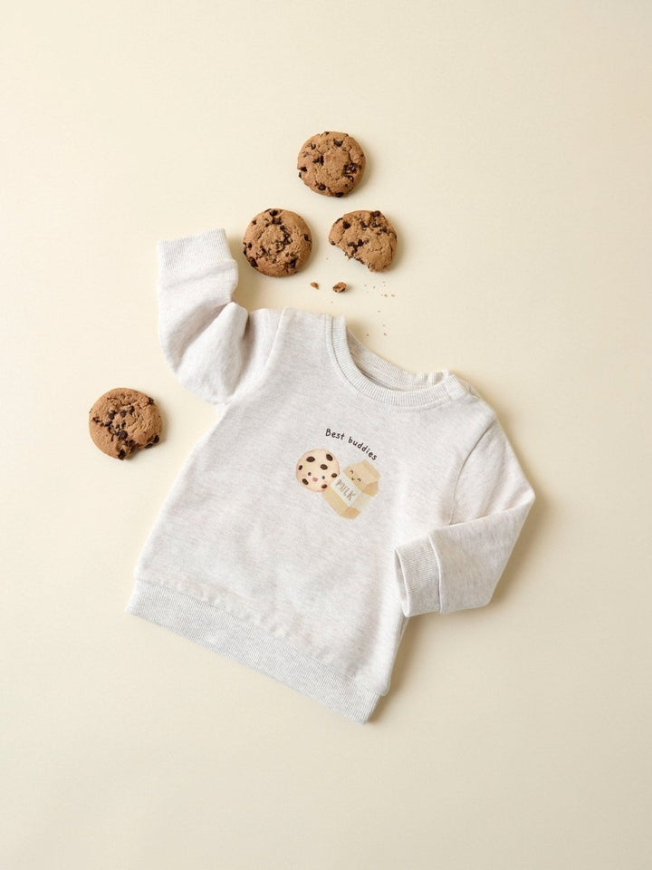 name it baby LOKIE LS SWEAT BRU - Peyote Melange | Torgunns Barneklær AS