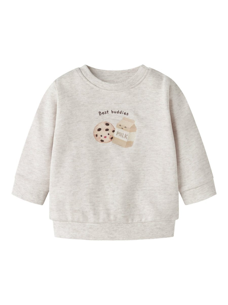 name it baby LOKIE LS SWEAT BRU - Peyote Melange | Torgunns Barneklær AS