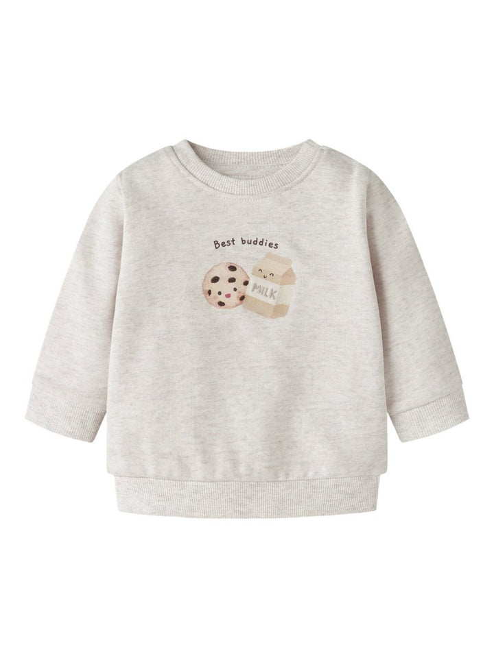 name it baby LOKIE LS SWEAT BRU - Peyote Melange | Torgunns Barneklær AS