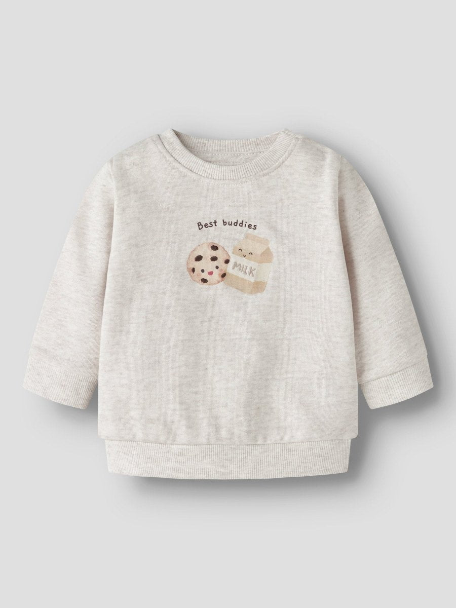 name it baby LOKIE LS SWEAT BRU - Peyote Melange | Torgunns Barneklær AS