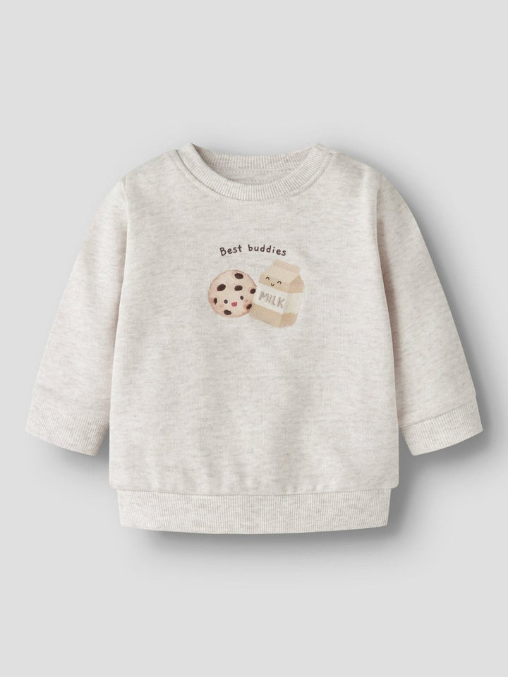 name it baby LOKIE LS SWEAT BRU - Peyote Melange | Torgunns Barneklær AS