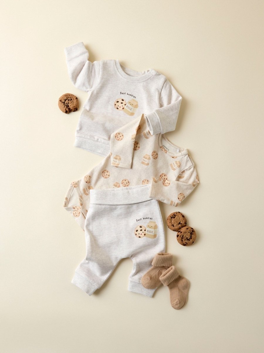 name it baby LOKIE SWEAT PANT - Peyote Melange | Torgunns Barneklær AS
