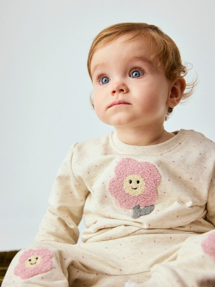 name it baby LUELLE LS SWEAT - Peyote Melange | Torgunns Barneklær AS