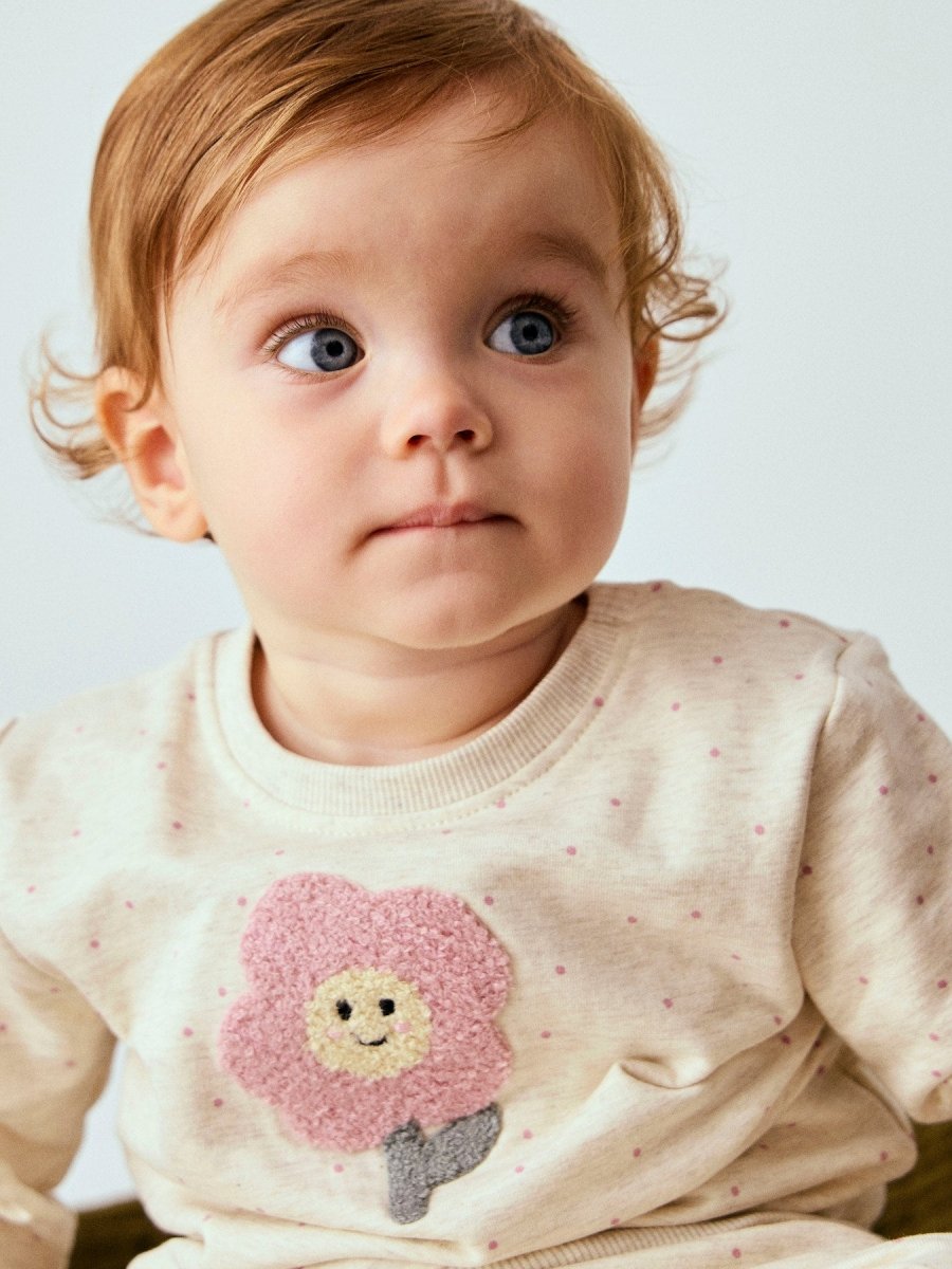 name it baby LUELLE LS SWEAT - Peyote Melange | Torgunns Barneklær AS