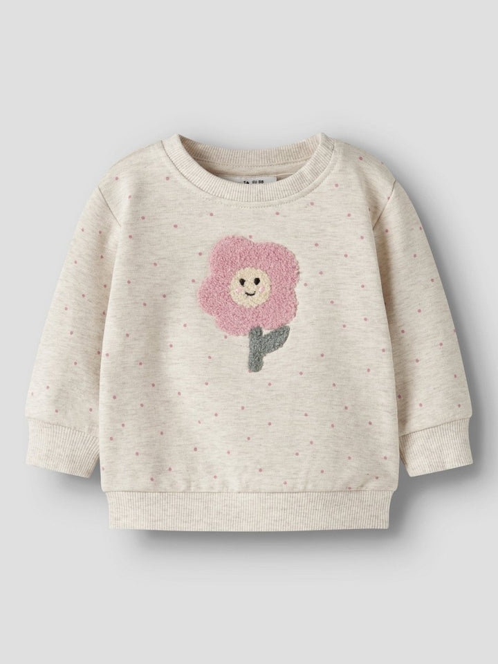 name it baby LUELLE LS SWEAT - Peyote Melange | Torgunns Barneklær AS