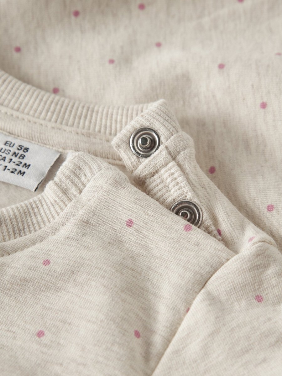 name it baby LUELLE LS SWEAT - Peyote Melange | Torgunns Barneklær AS