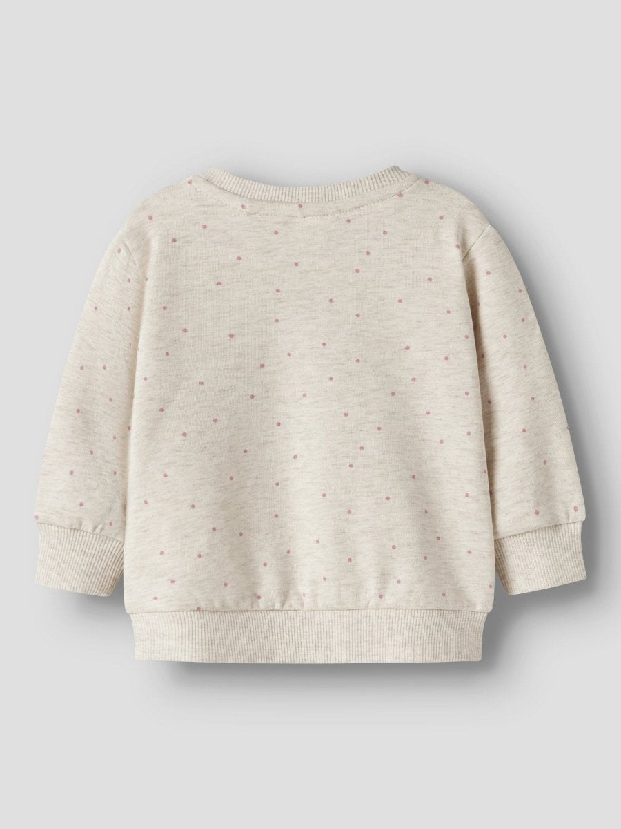 name it baby LUELLE LS SWEAT - Peyote Melange | Torgunns Barneklær AS