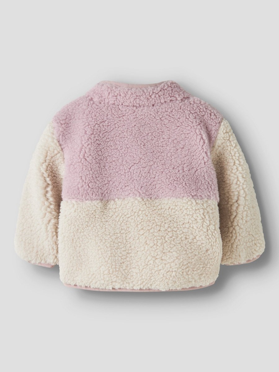 name it baby MACEY TEDDY JACKET BLOCK - Violet Ice | Torgunns Barneklær AS