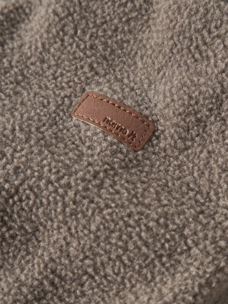 name it baby MEEKO FLEECE SUIT MELANGE NOOS - Walnut | Torgunns Barneklær AS