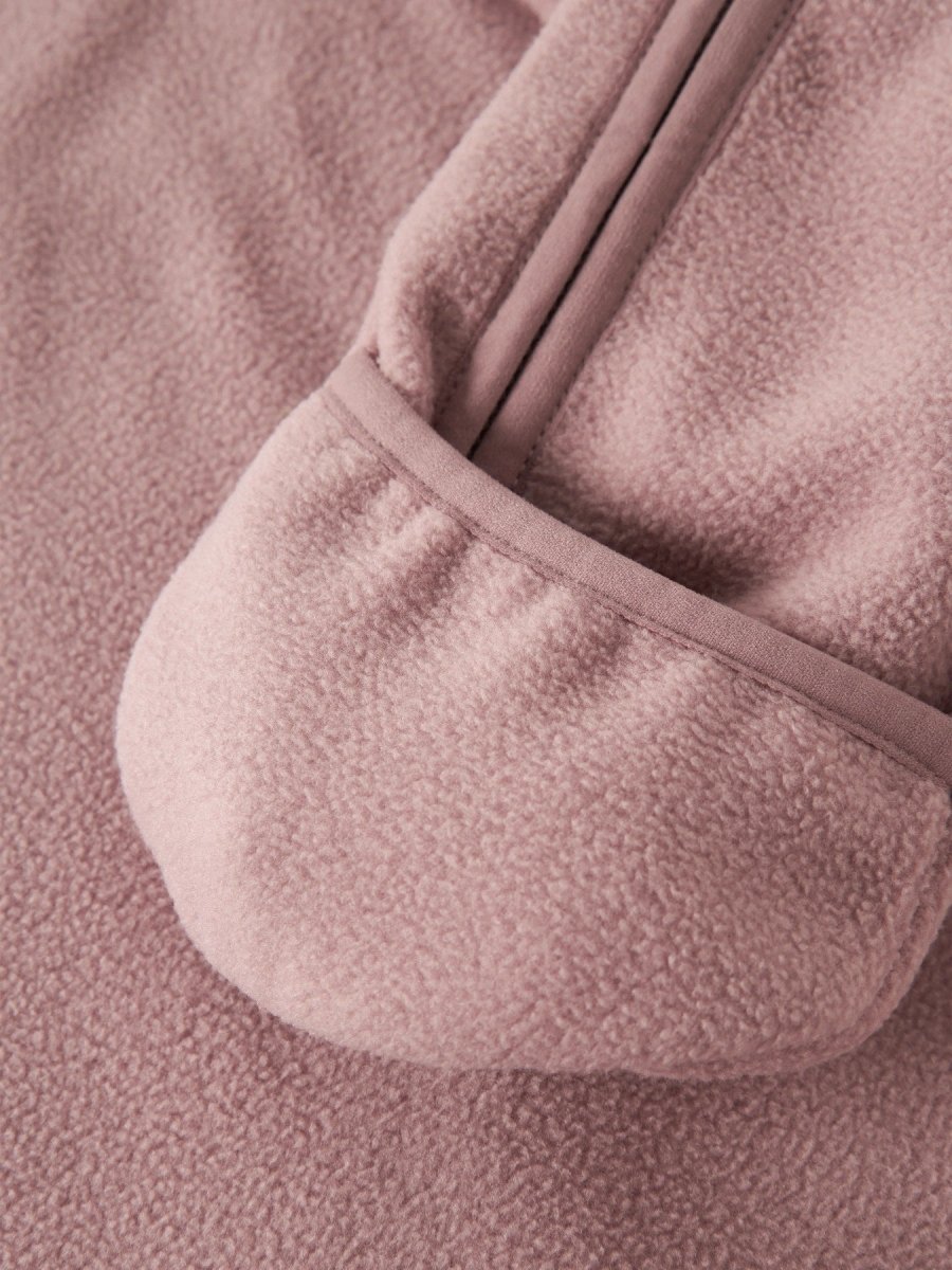 name it baby MEEKO FLEECE SUIT MELANGE NOOS - Woodrose | Torgunns Barneklær AS