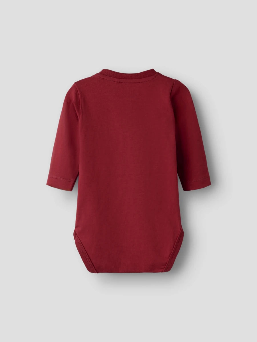 name it baby "Min Første Jul" body - Red Dahlia | Torgunns Barneklær AS