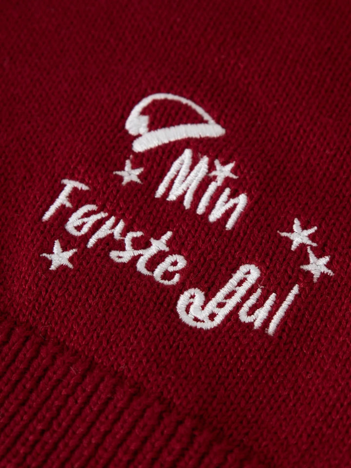 name it baby "Min Første Jul" nisselue - Red Dahlia | Torgunns Barneklær AS