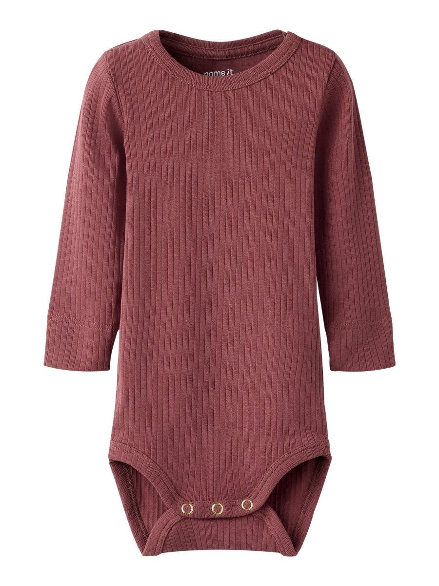 name it baby OFULLA LS SLIM BODY - Rose Brown | Torgunns Barneklær AS