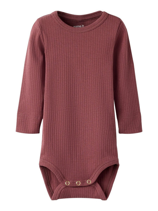 name it baby OFULLA LS SLIM BODY - Rose Brown | Torgunns Barneklær AS