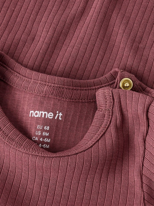 name it baby OFULLA LS SLIM BODY - Rose Brown | Torgunns Barneklær AS