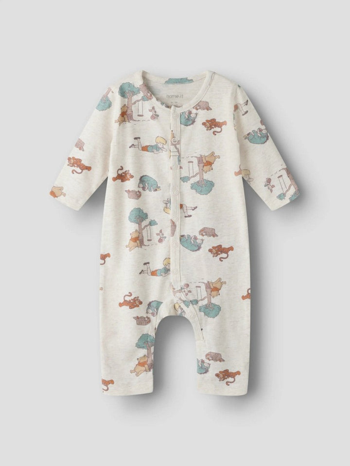 name it baby OKIS POOH Heldress - Peyote Melange AOP | Torgunns Barneklær AS
