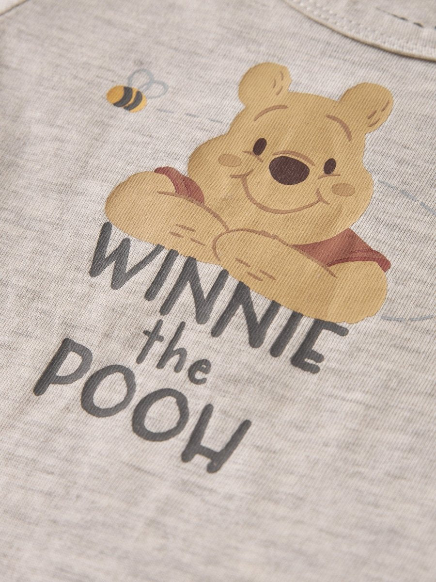 name it baby OLLU POOH LS BODY SET WDI - Peyote Melange BODY + PANT | Torgunns Barneklær AS