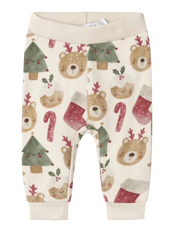 Julepyjamas for baby med reinsdyr, juletrær og godteri - myke barneklær for 0-8 år