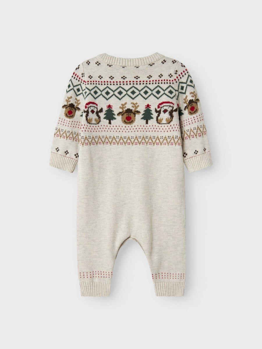 name it baby RALKO Strikkedress – Peyote Melange | Torgunns Barneklær AS