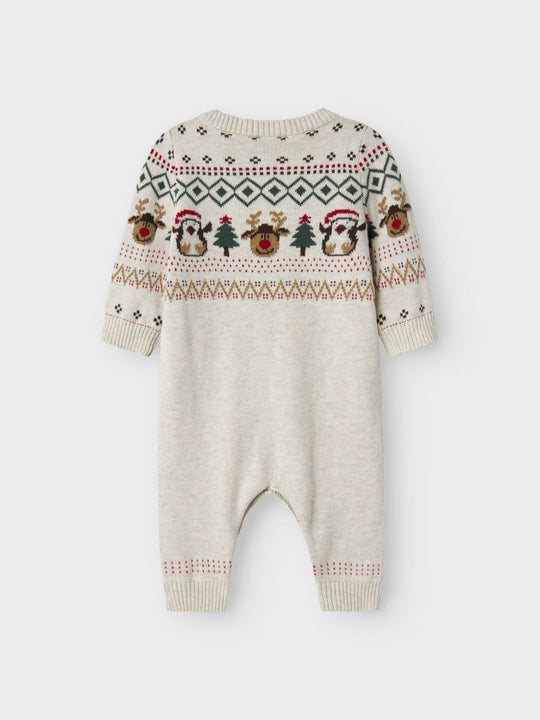 name it baby RALKO Strikkedress – Peyote Melange | Torgunns Barneklær AS