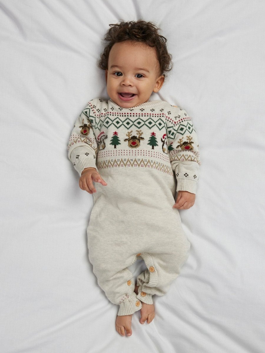 name it baby RALKO Strikkedress – Peyote Melange | Torgunns Barneklær AS