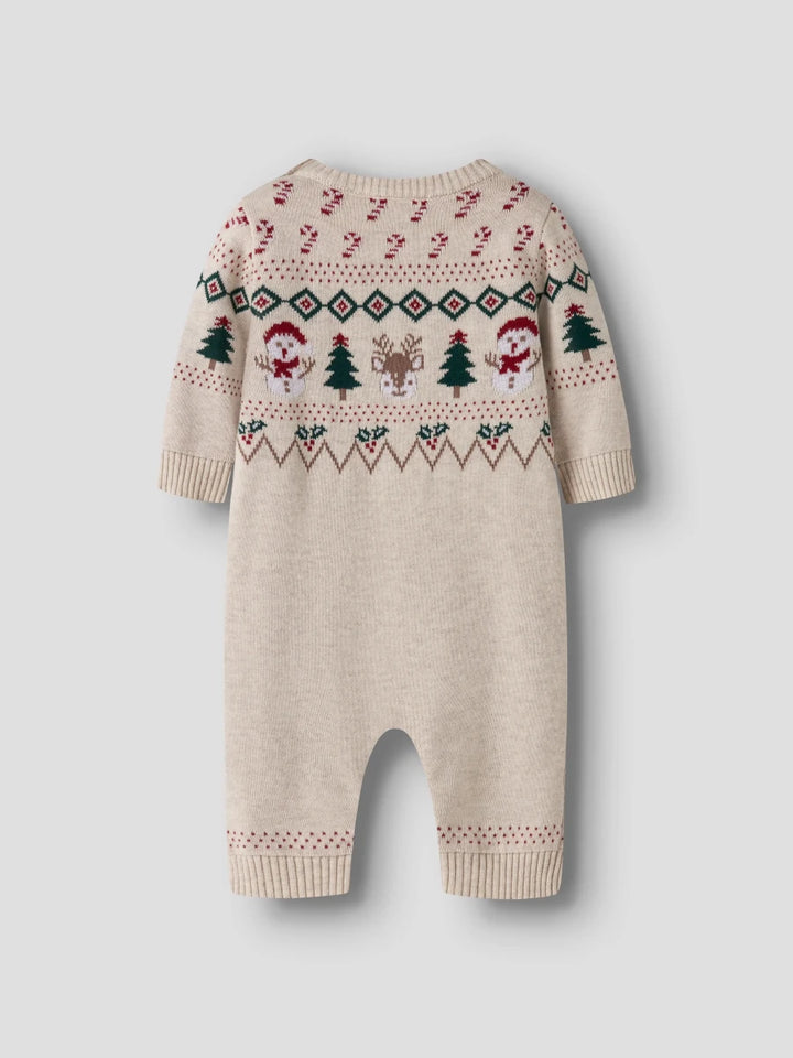 name it baby RALKO strikkedress - Peyote Melange | Snømann | Torgunns Barneklær AS