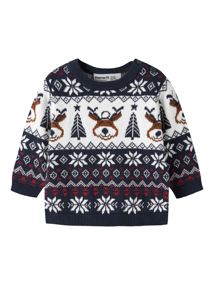 name it baby RISMAS strikkegenser - Navy Blazer | Torgunns Barneklær AS