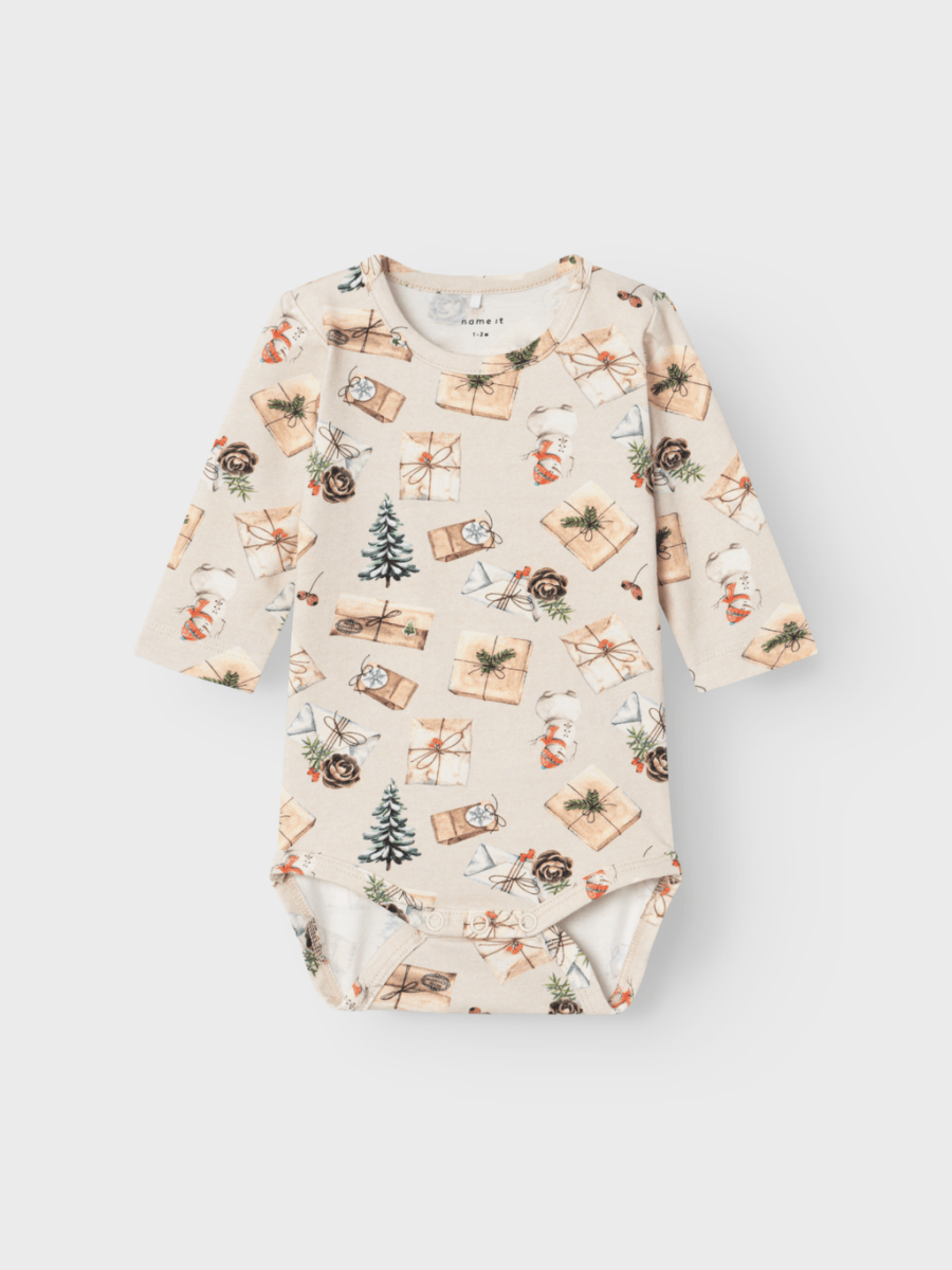 name it baby ROCCOS LS BODY - Peyote Melange | Torgunns Barneklær AS