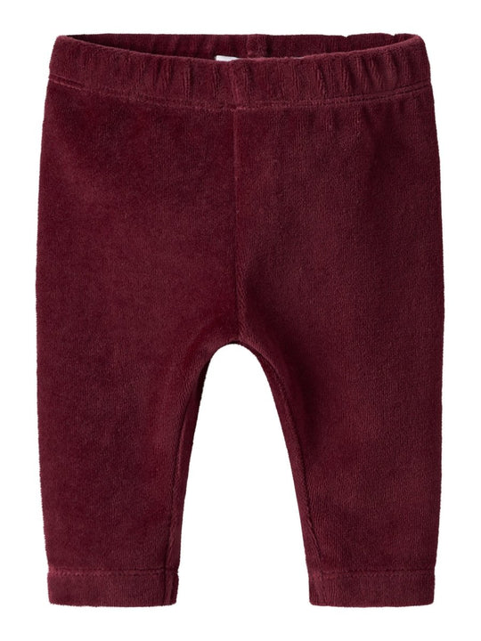 name it baby ROXY VEL LEGGING - Burgundy | Torgunns Barneklær AS