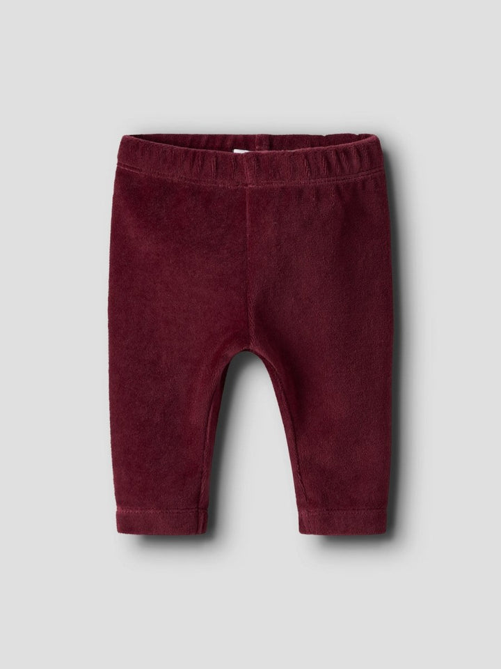 name it baby ROXY VEL LEGGING - Burgundy | Torgunns Barneklær AS