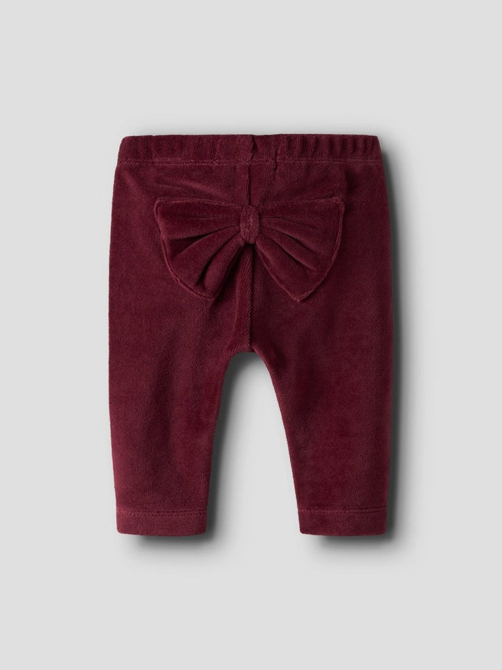 name it baby ROXY VEL LEGGING - Burgundy | Torgunns Barneklær AS