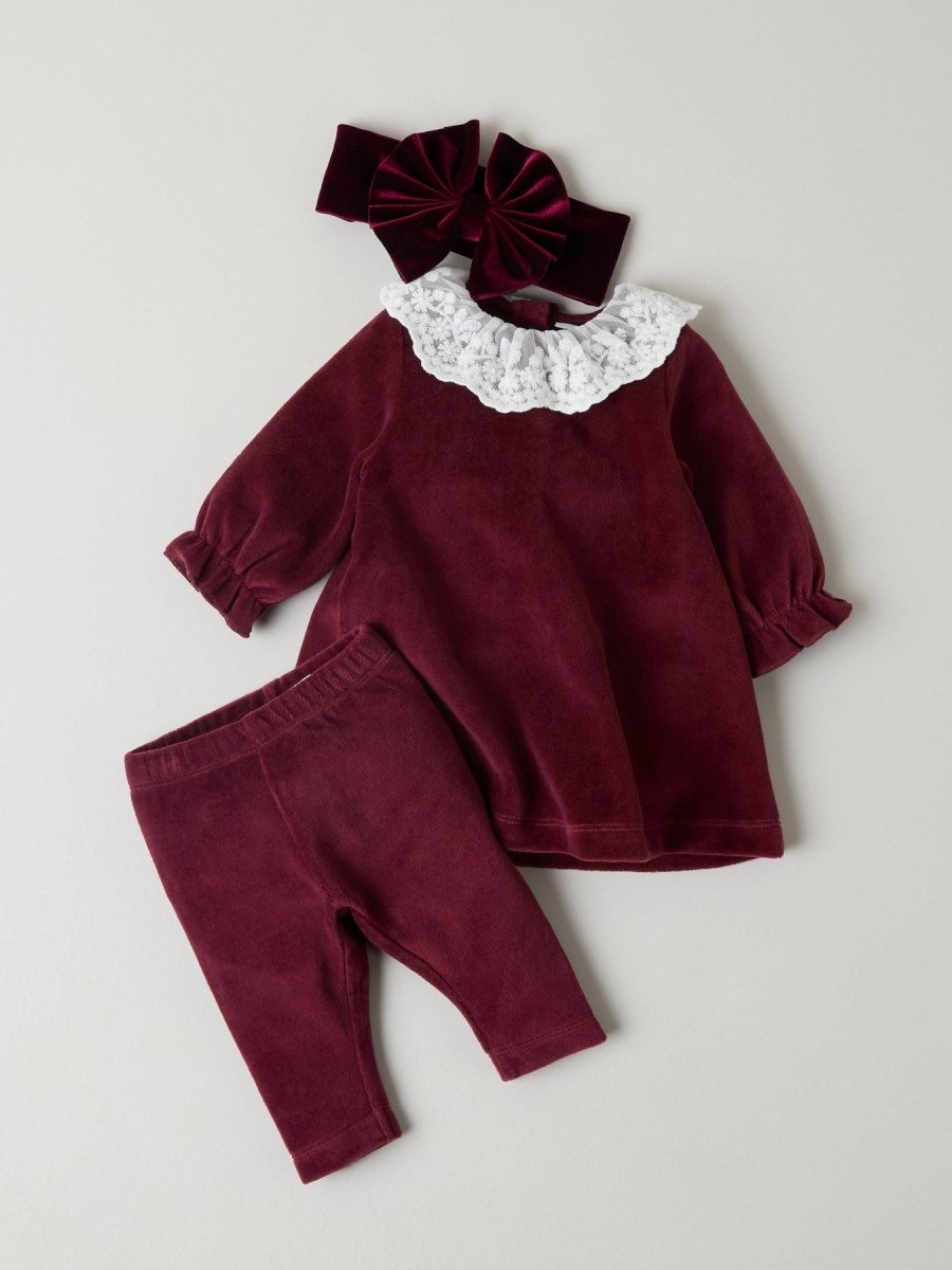 name it baby ROXY VEL LEGGING - Burgundy | Torgunns Barneklær AS