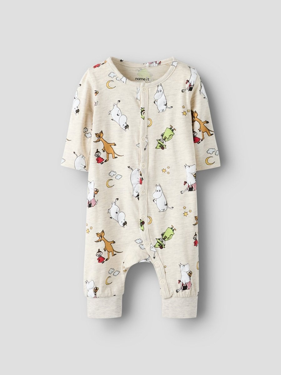 name it baby SELPER MOOMIN LS NIGHTSUIT - Peyote Melange | Torgunns Barneklær AS