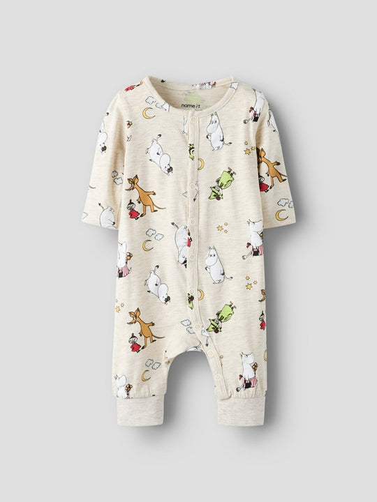 name it baby SELPER MOOMIN LS NIGHTSUIT - Peyote Melange | Torgunns Barneklær AS