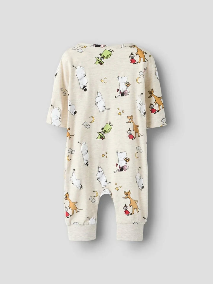 Moomin-babybody med gullige tegneseriefigurer, myk ullblanding for spedbarn 0-8 år