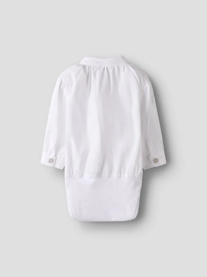 name it baby TERINA bunadskjorte body – Bright White | Torgunns Barneklær AS