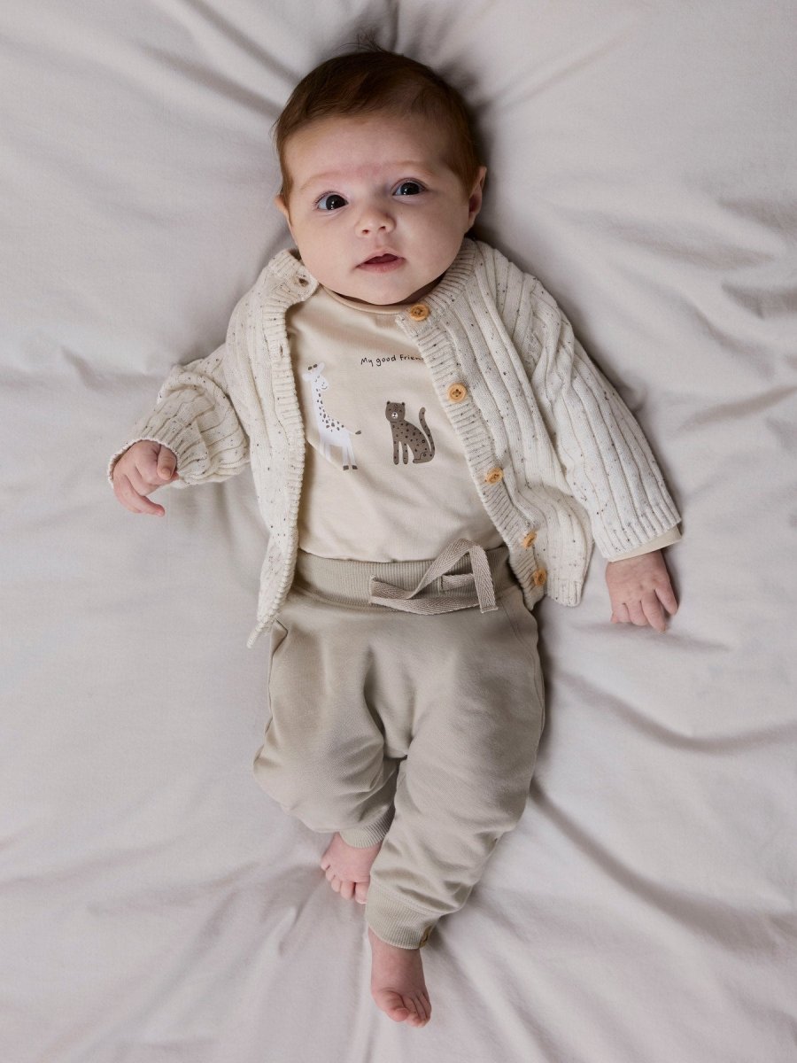 name it baby TILLA LS KNIT CARD - Cloud Dancer | Torgunns Barneklær AS