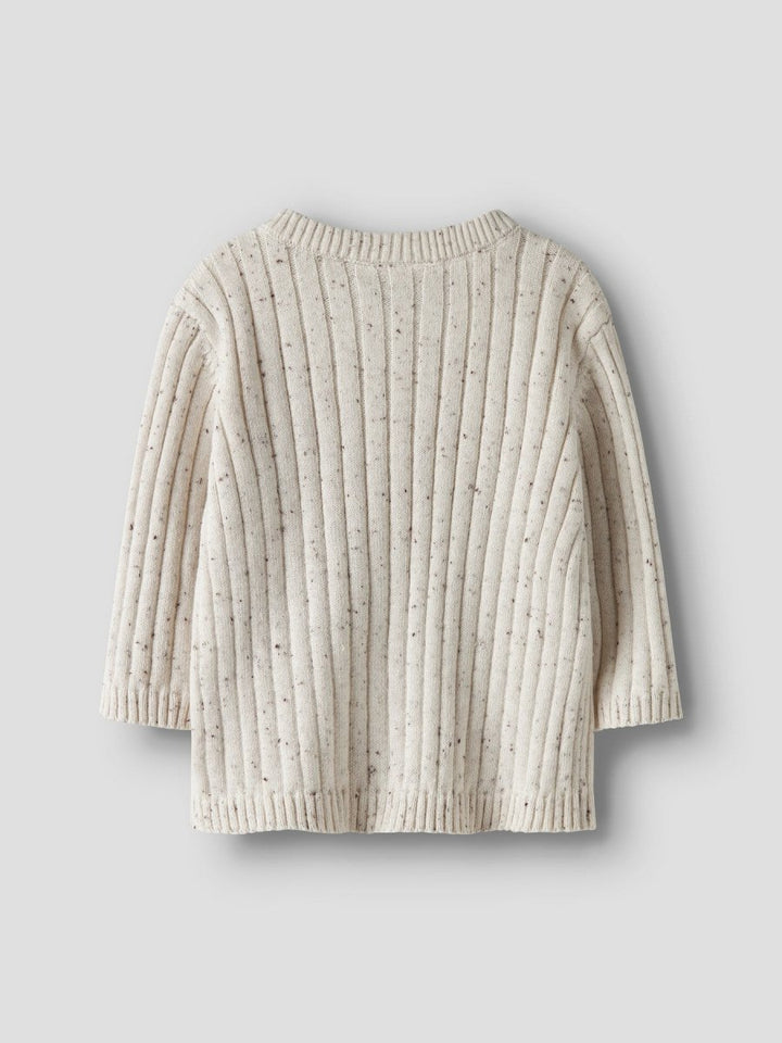 name it baby TILLA LS KNIT CARD - Cloud Dancer | Torgunns Barneklær AS