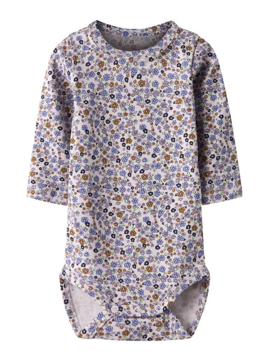 name it baby TULINE LS BODY - Lilac Marble | Torgunns Barneklær AS