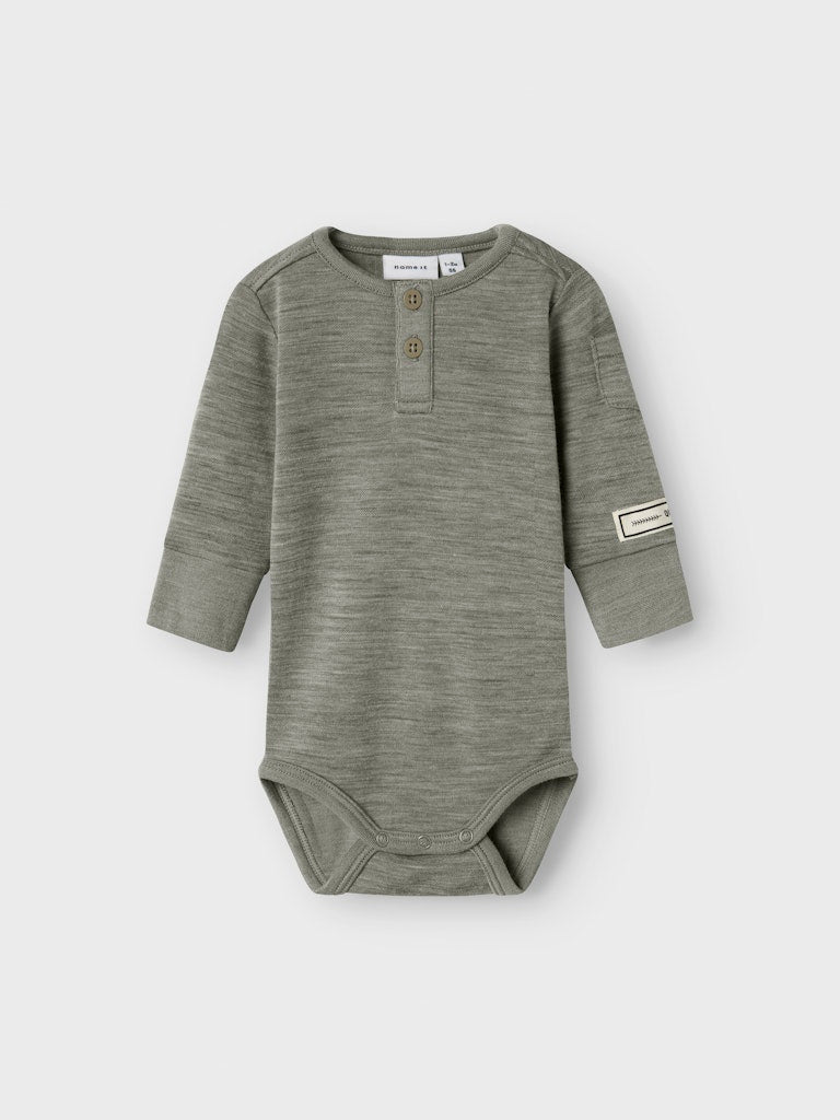name it baby ULL/BAMBUS | WYLA LS BODY - Dried Sage | Torgunns Barneklær AS