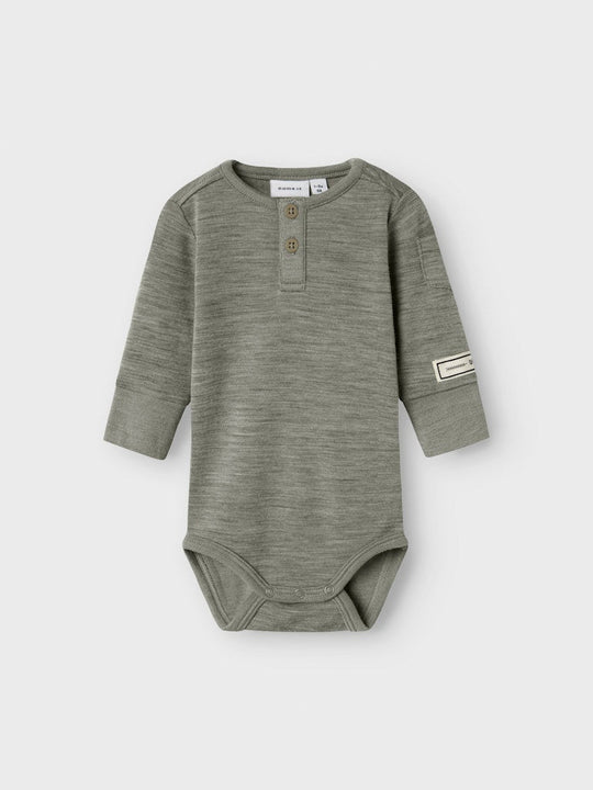 name it baby ULL/BAMBUS | WYLA LS BODY - Dried Sage | Torgunns Barneklær AS