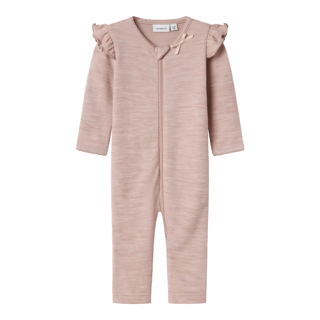 name it baby ULL/BAMBUS | WYLA LS SUIT - Shadow Gray | Torgunns Barneklær AS