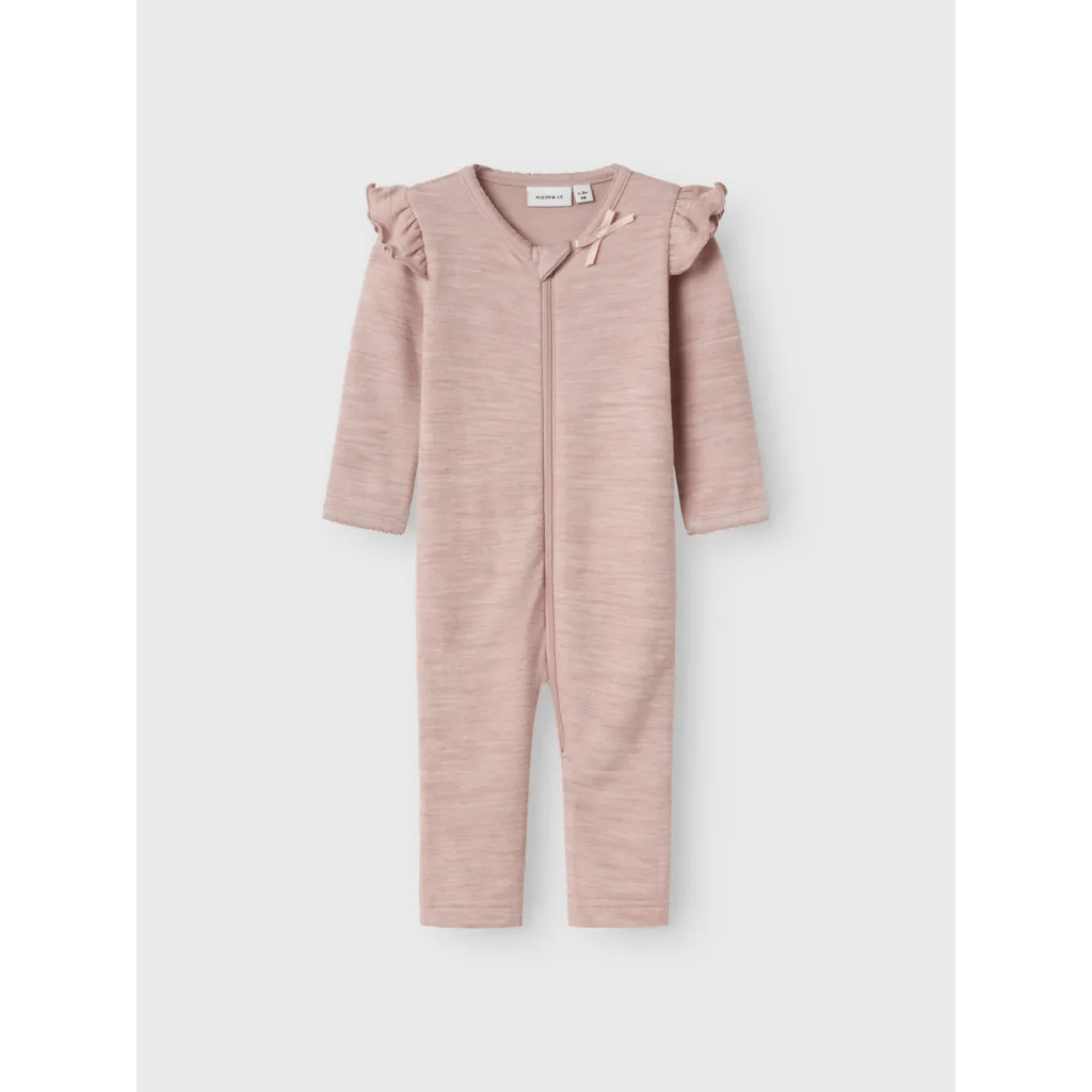 name it baby ULL/BAMBUS | WYLA LS SUIT - Shadow Gray | Torgunns Barneklær AS