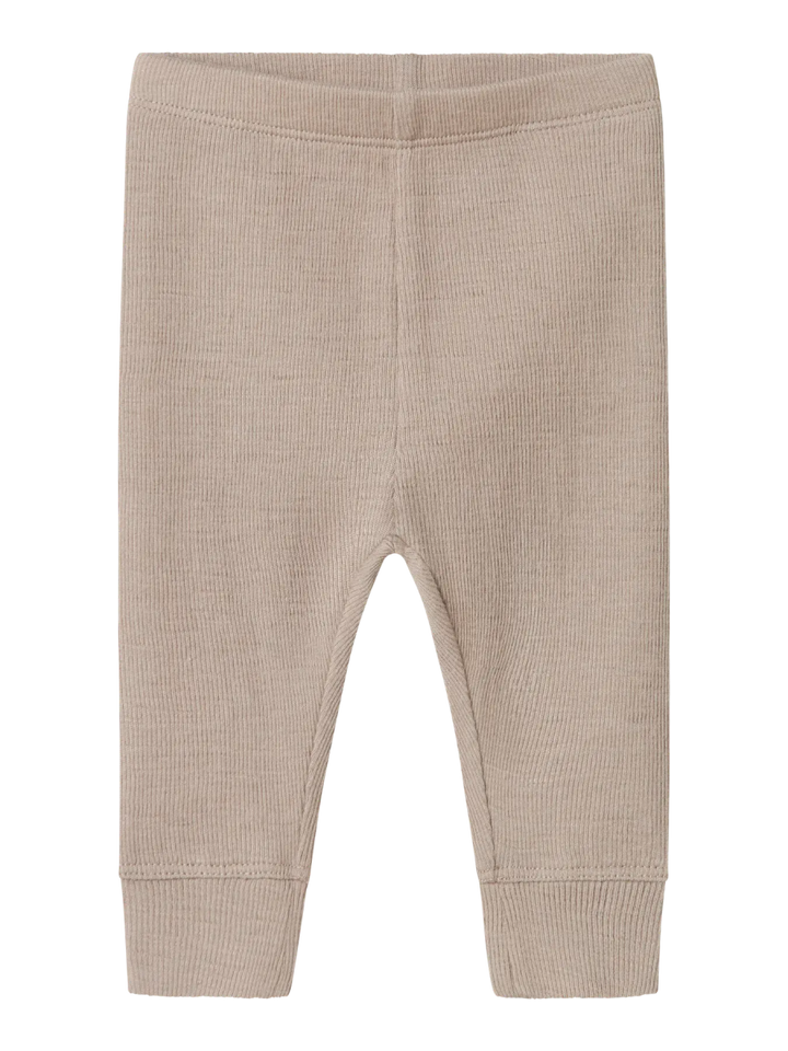 name it baby ULL/SILKE WOSSA RIB LONGJOHN - Satellite | Torgunns Barneklær AS