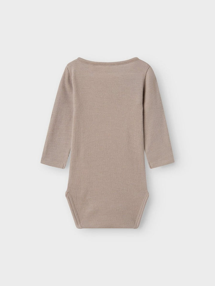 name it baby ULL/SILKE WOSSA RIB LS BODY - Satellite | Torgunns Barneklær AS